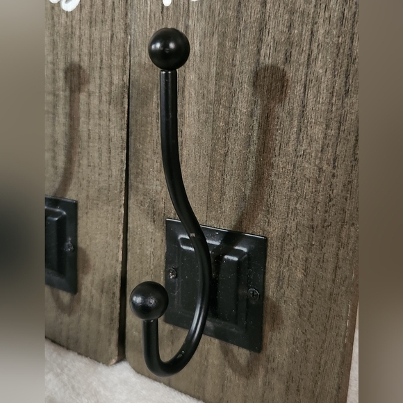 Brown and Black Farmhouse Wall Hooks - Picture 2 of 3